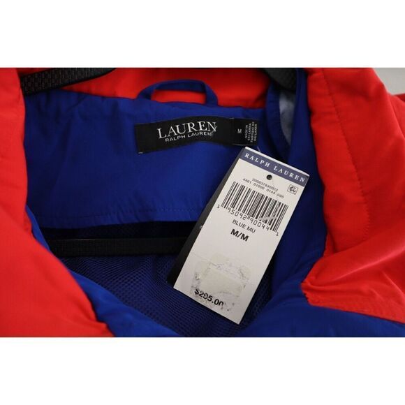 Lauren Ralph Lauren Women Sz M Blue Multi Colorblock Full Zip Hooded Jacket - Picture 5 of 12